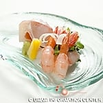 MUKOZUKE (Sashimi of Tai and Botan Prawn)